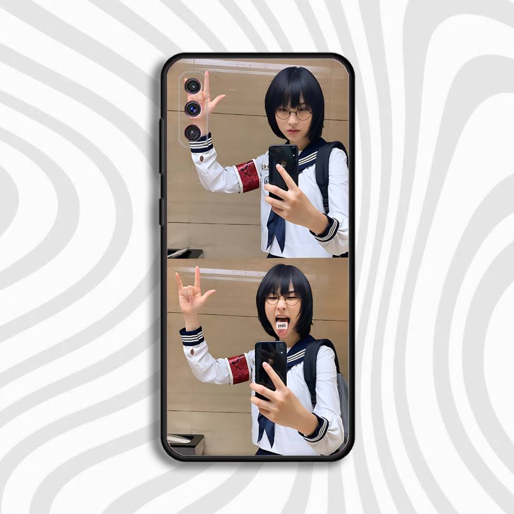 ATARASHII GAKKO Suzuka Jpop Handyhülle Für Samsung S 25,24,23,22,30,21,10,9,Ultra,Plus,Lite,FE,4,5 G Schwarzes Weiches Case