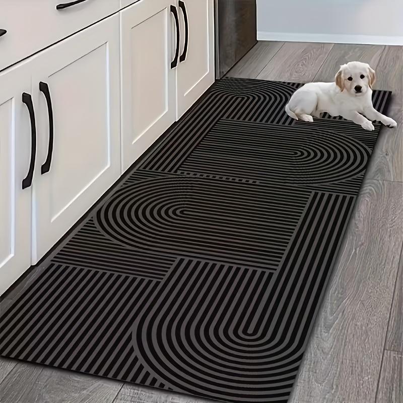Modern Minimalist Geometric Kitchen Mat Non-Slip Wear-Resistant Runner Rug for Living Room Bedroom Hallway Floor Decor