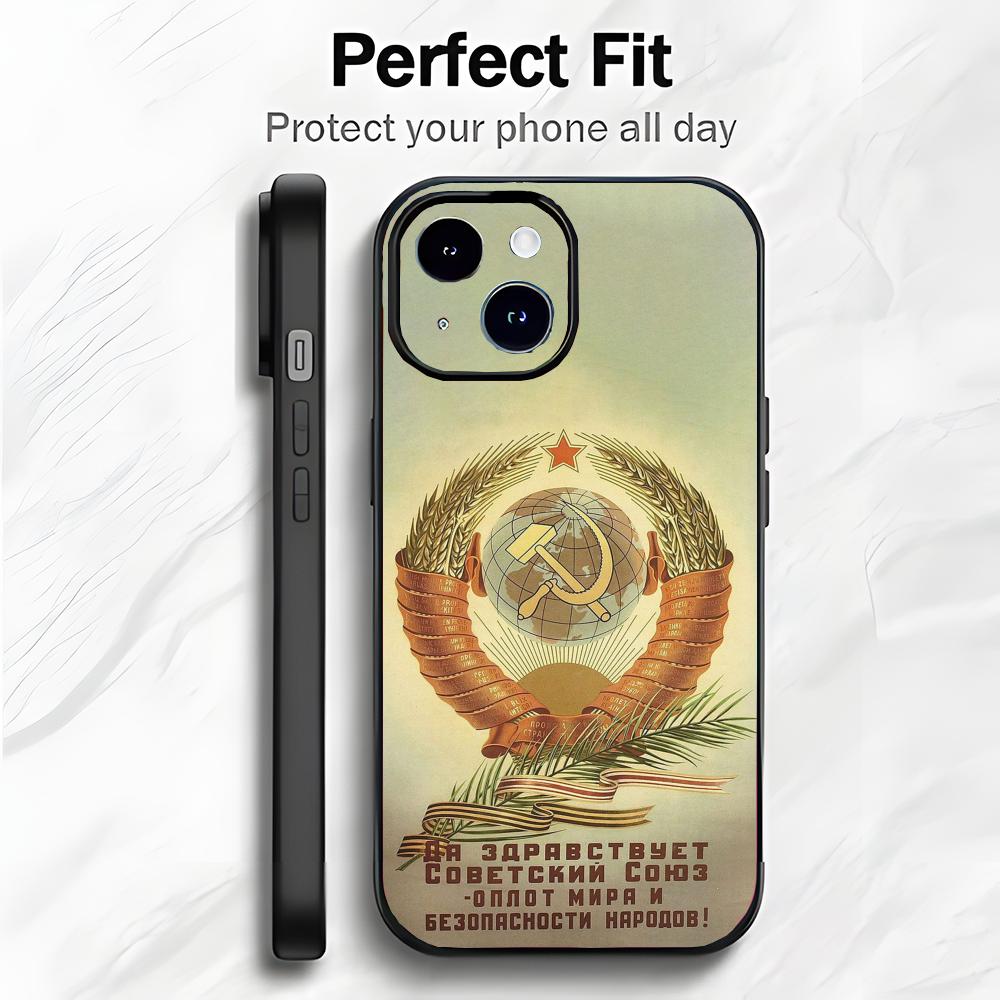 Historický symbol národa S-Sovětský svaz Pouzdro na telefon Pouzdro na telefon Měkké balení Lehké Pro iPhone17 16 15 14 13ProMax