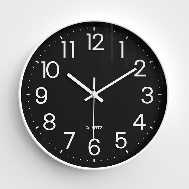 Home Clocks Living Room Wall Clock Bedroom Silent Wall Clock Modern Simple Round Quartz Clock 30CM