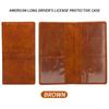 American Driver's License & Car Insurance Leather Wallet - Multifunctional Long Holder