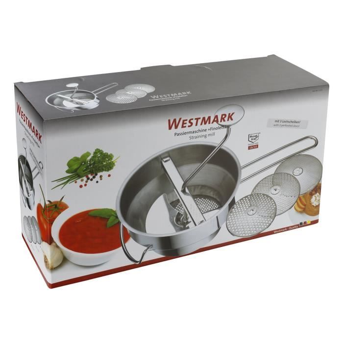 Passiermaschine - westmark - finoletta - acier inoxydable - 3 grilles - 420x200x220 mm