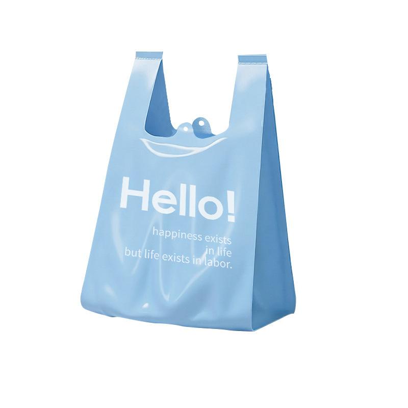 Fashionable Handheld Printed Vest, Kitchen and Household Use, Thick and Durable, Large Garbage Bag