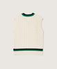 PLAC Color Point Knit Vest White