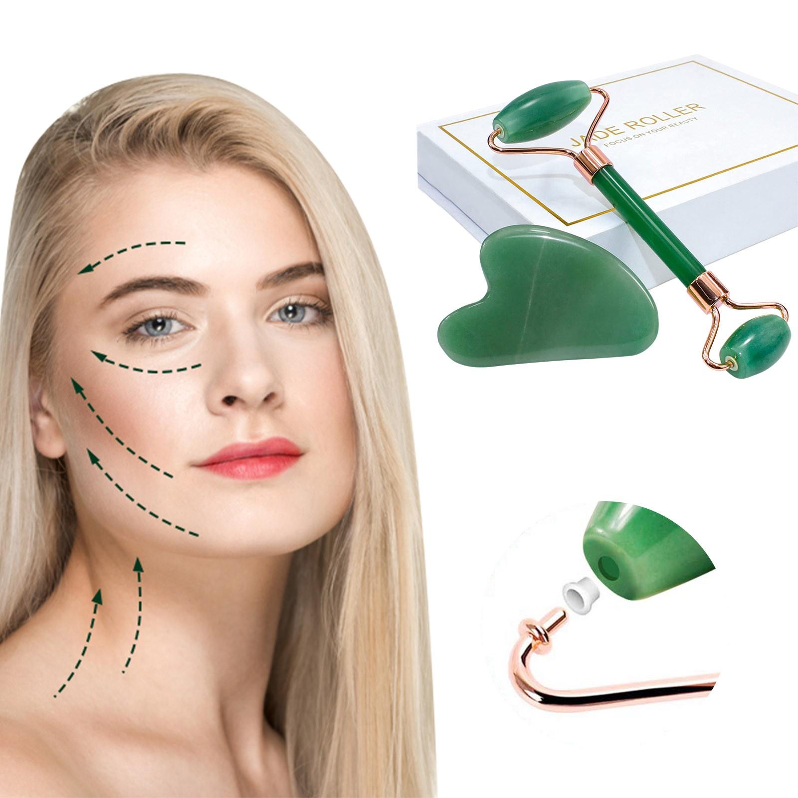 

(SU)Массажный ролик для красоты лица Инструмент для массажа лица Гуа Ша