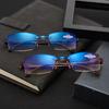 Rimless Reading Glasses Men Women Diamond Cut Anti Blue Light Farsight Eyeglasses Presbyopia Eyewear Diopter +1.0 +1.5 +2.0 +4.0