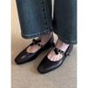 Super soft lambskin leather law shoes single shoes women's new flat ballet shoes shallow mouth with skirt Mary Jane shoes