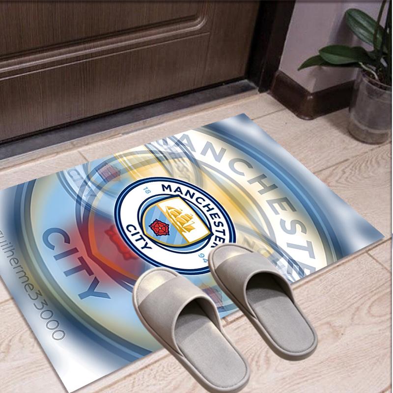 Manchester City FC Pattern Rug, Indoor/Outdoor Mat, for Picnic, Gameroom, Bedroom, Office, Living Room, Home Decor Carpet, Birthday Gift