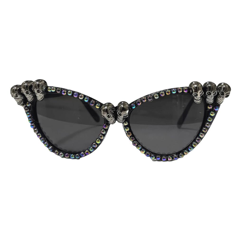 Trendy New Diamond-Encrusted Skull Sunglasses Fashionable Adult Decorative Sunglasses Party And Holiday Decorative Sunglasses