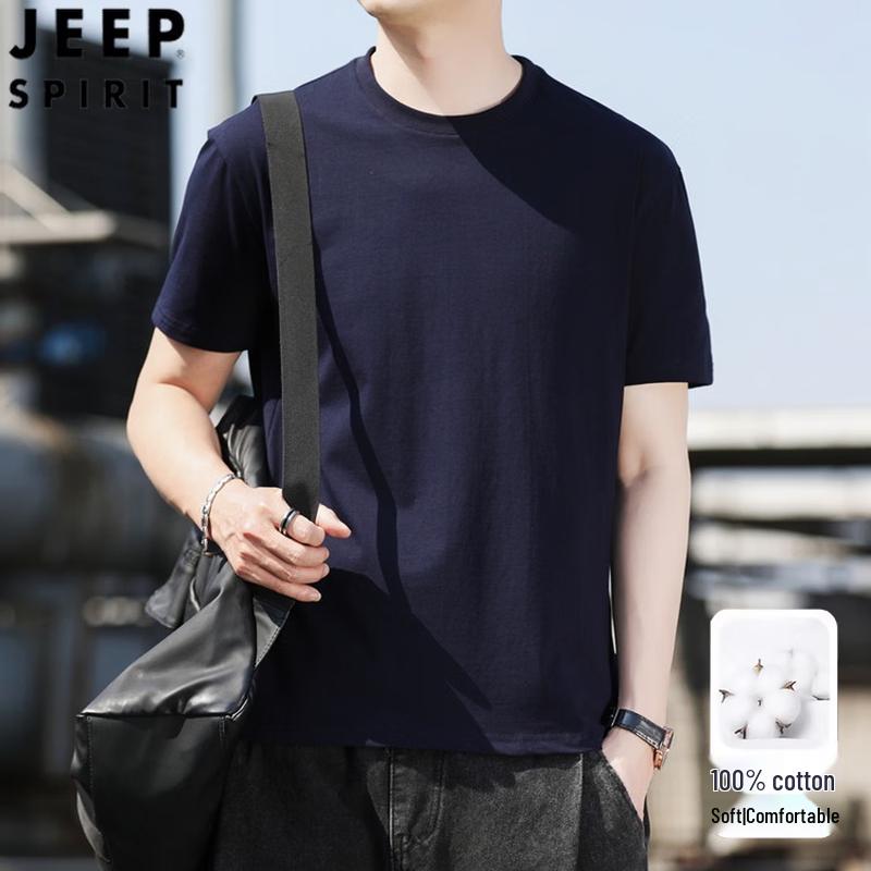 

JEEP SPIRIT Men s Pure Cotton Short Sleeve T-Shirt 2XL