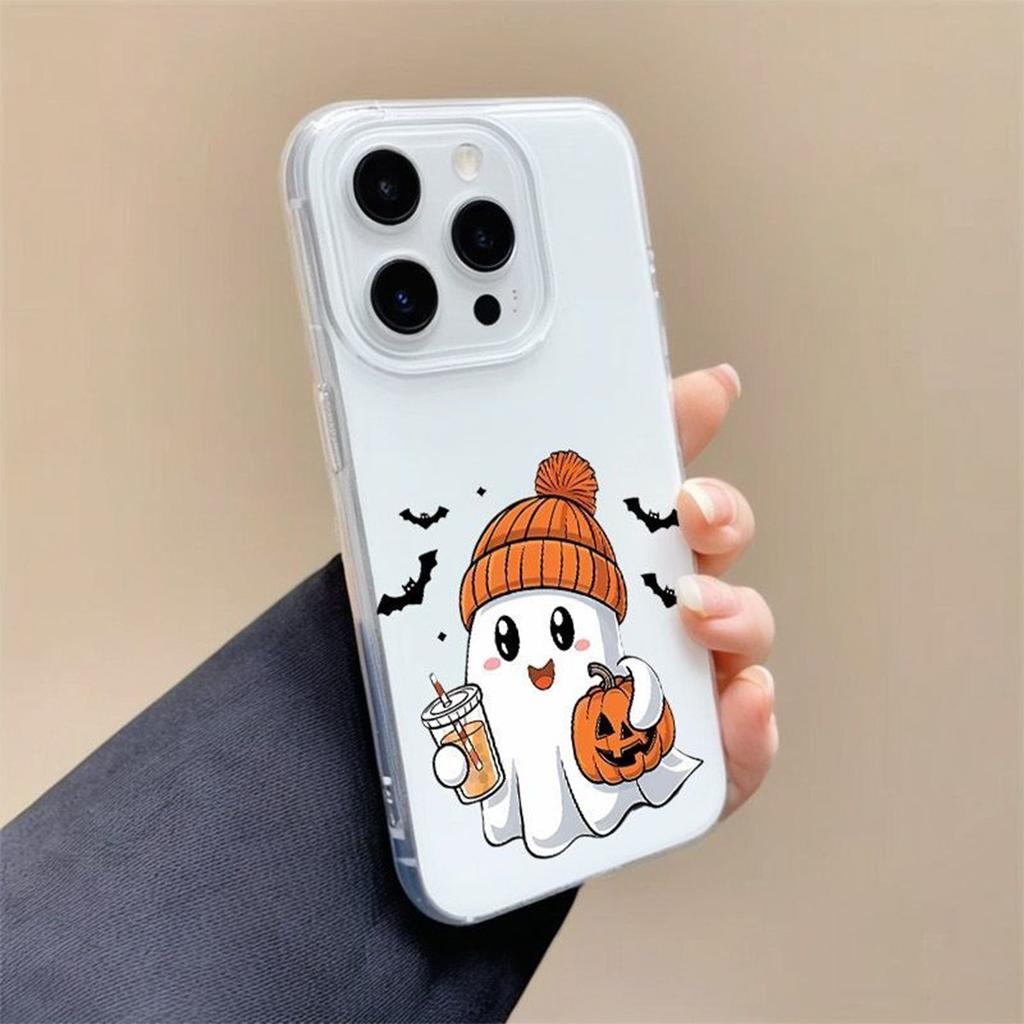 Halloween White IMD Phone Case for For Apple 17PROMAX Creative Ins Skin Sensation Internet Famous Phone Case