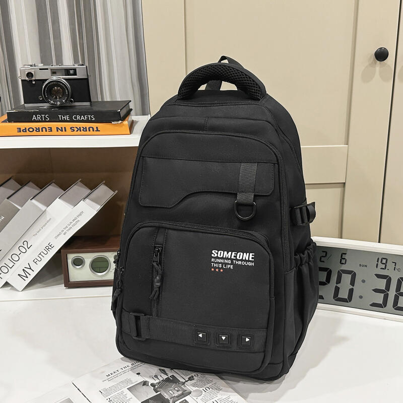 Large Capacity Men's Backpack Women's Color Contrast Backpack Middle School Student Schoolbag
