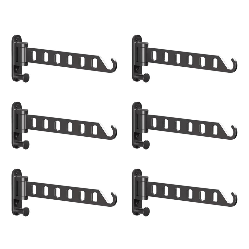Metal Laundry Drying Rack Wall Mounted Clothes Hanger Foldable Coat Hanger Holder for Laundry Room Organization and Storage