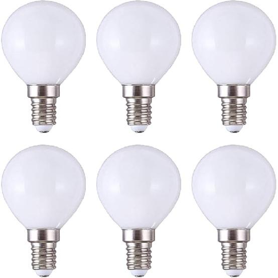 G45 LED Bulb 5W Globe Vanity Light Bulb E14 Candelabra Base 50W Equivalent Warm White 3000K LED Round Light Bulb 500LM for Makeup Mirror Bathroom