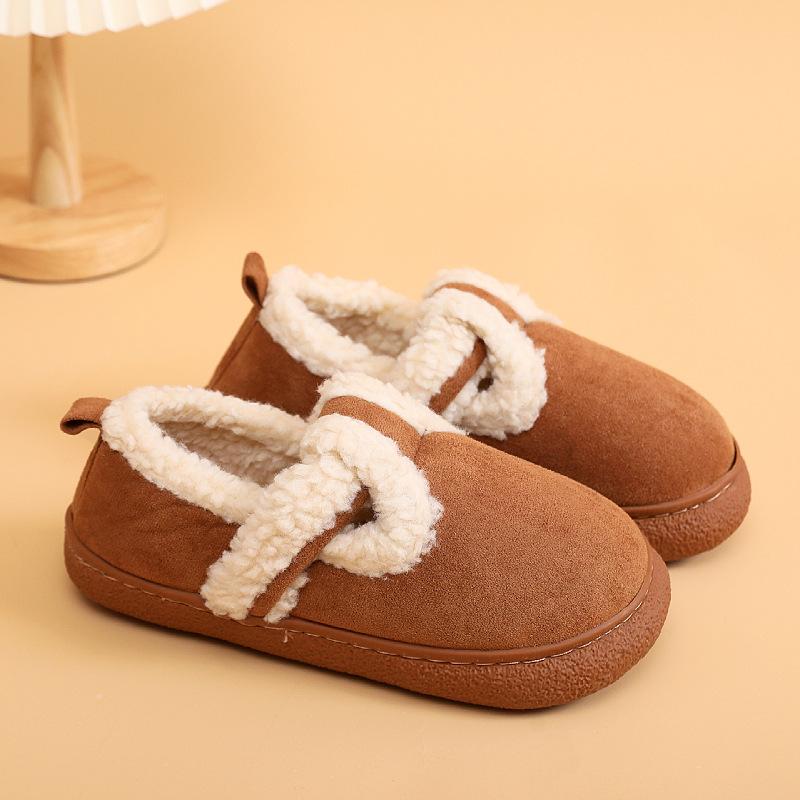 Support Non-slip Platform Bread Shoes Cotton Shoes Women's Winter Comfortable Fashion Brown Warm Outer Cotton Shoes