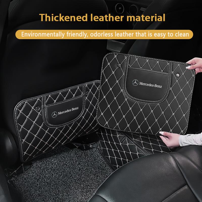 VFO1   Car Seat Back Anti Kick Mats Seatback Pad Protectors Cover Leather Interior For Mercedes Benz AMG A/B/C/E/S Class W203 W211 W212