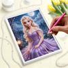 Disney Pearl Painting Frozen Purple Moon Dreamland Creative Art 5D Pearl Embroidery Cross Stitch Kit Handmade DIY Home and Room Decor Gift