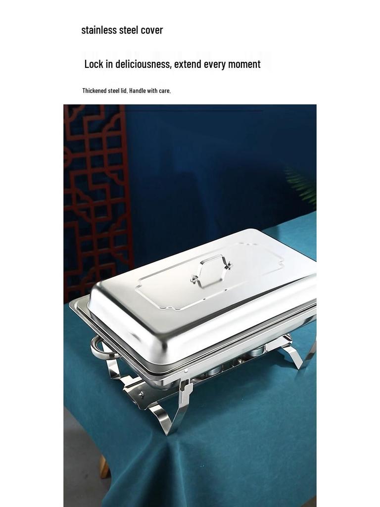 Stainless Steel Chafing Dish Buffet Stove with Alcohol Heater
