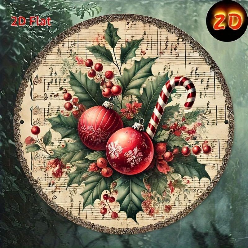 2D Flat Hanging Decorative Metal Sign Hand Painted Art