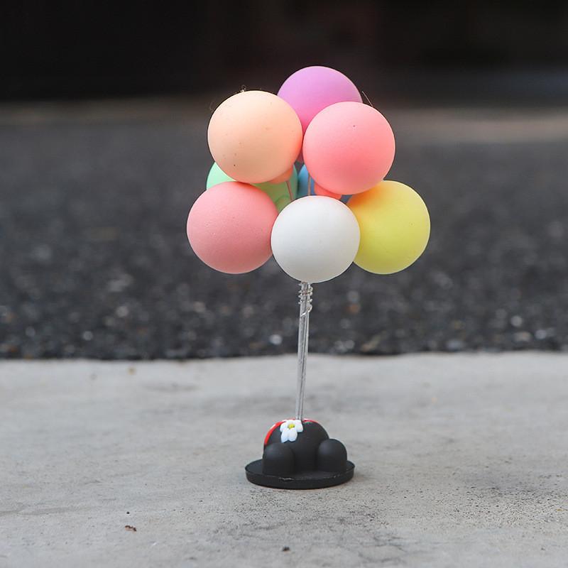 Cute Cartoon Balloon Car Ornament For Car Interior Clay Material