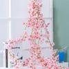 Silk Material Sakura Blossom Garland 1.8m Artificial Flower Garland  Wedding Decoration
