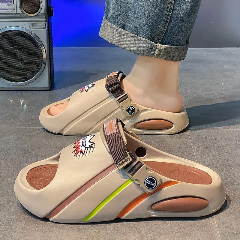 FashionMale Slipper Platform Pvc Men's Shoe Casual Summer Sale Adult Designer Luxury Elegant Fun Clappers 2024 Eva Style Trend Slides