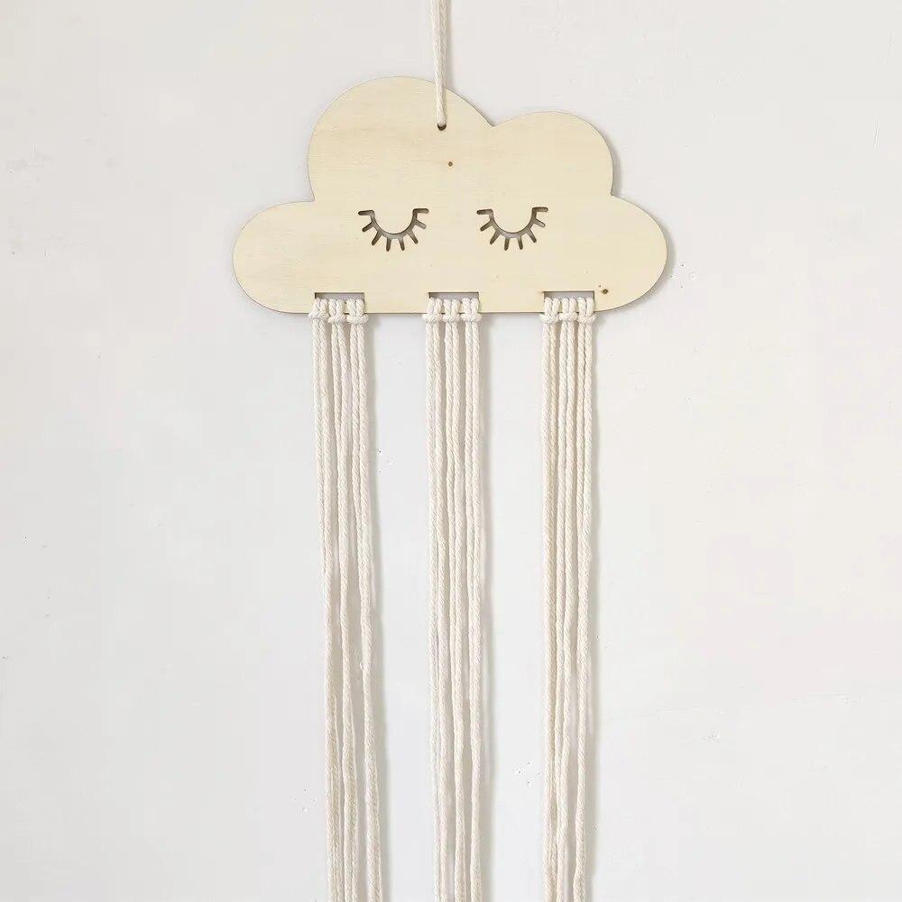 EW Nordic Style Solid Wood Cloud Style Accessories Princess Hairpin Hair Band Bow Storage Pendant DIY Accessories Bag