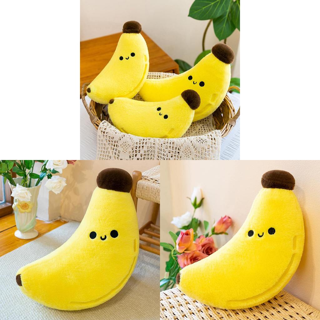 Plush Banana Toy With Soft Shortpile Fabric For Kids And Teens Playroom Decor