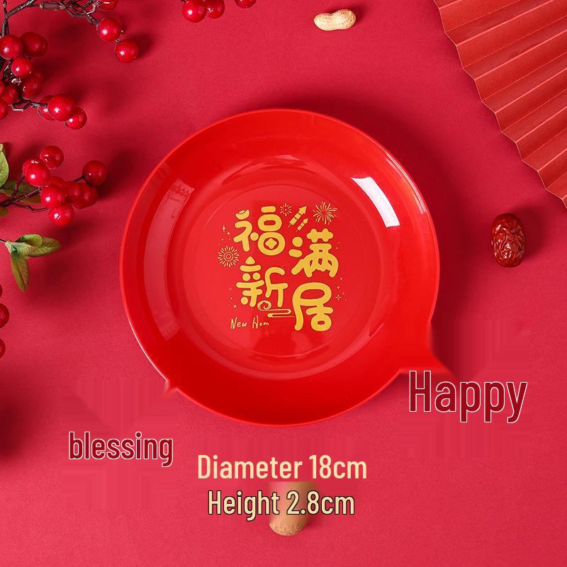 Joy of Moving Dried Fruit & Snack Plate for Housewarming or Celebrations