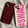 Англійські Літери SWAG Чохол для Телефону Для iPhone 17 16 15 11 12 14 13 Pro Max Mini XS XR 7 Plus 17E Ударостійкий Силіконовий Чохол Fundas