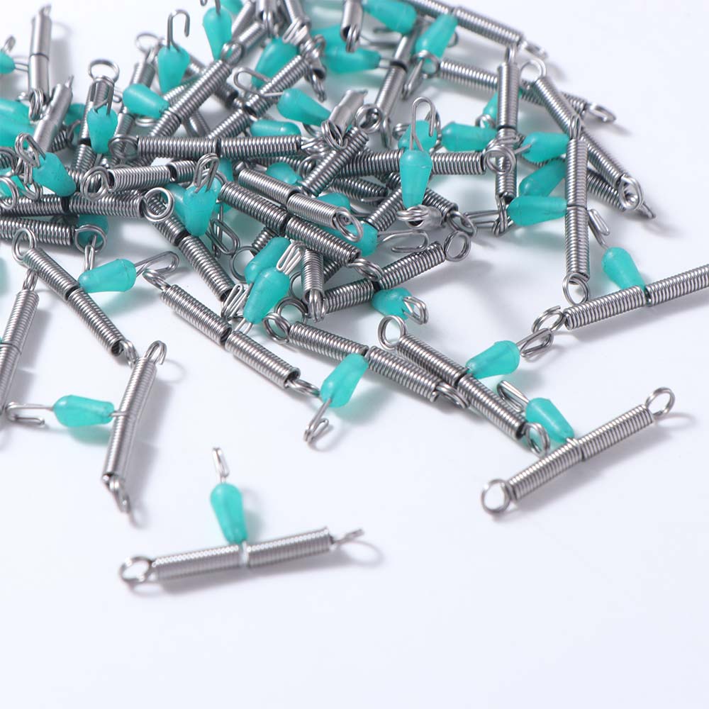50pcs Double Hook Fishing Line Space Stainless Steel Balance Rigs Hooks Fishing Tool