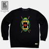 DOLDOL Lk Africa_Mtm_32 African-Inspired Camping Brand Lk Africa Hippo Character Graphic Design Long-Sleeve Sweatshirt