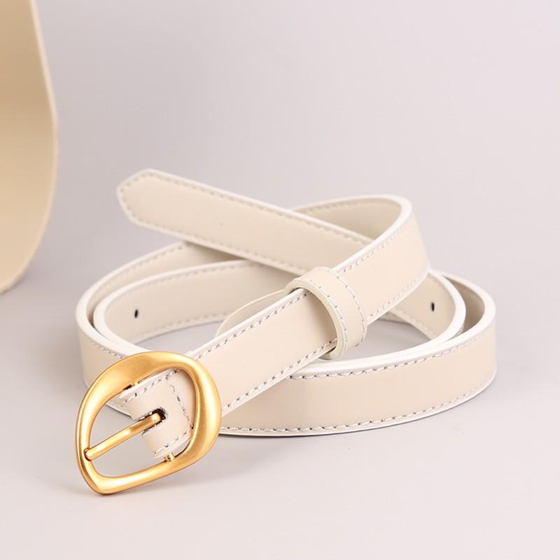 Womens Fashion Genuine Leather Belt Small Size First Layer Cowhide Pin Buckle Pants Decoration
