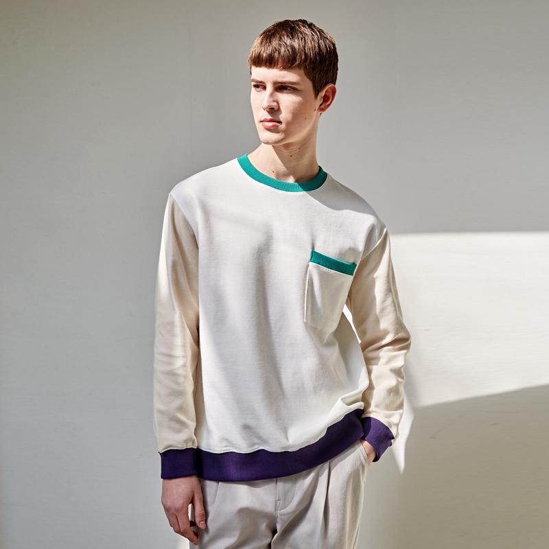CUSTOMUS 4-Color Mix Preppy Sweatshirt Cxs23Skmt296