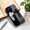 Angel wings Phone Case Black Silicone Soft For Samsung Galaxy A73,A72,A71,A70,A53,A52,A51