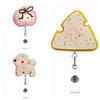 Acrylic ID Badge Holder Retractable Alligator Clip Badge Reel Clip 360 Rotating Telescopic Nurse Badge Reel Doctor Hospital