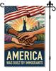 America Was Built By Immigrants Garden Ag Double Sided Yard Outdoor Decoration 12x18 Inch, Progressive Garden Ag, Pro Im