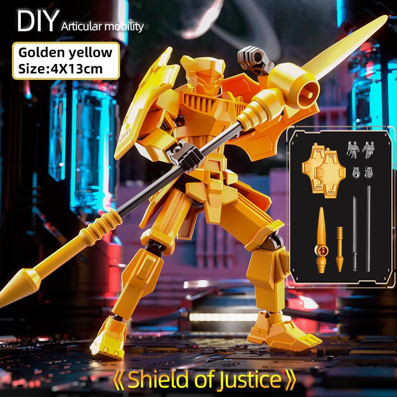

Multi-Jointed Movable Shapeshift Robot Warrior 3D Printed Knight Mannequin Dummy Toy Games Gifts золотий