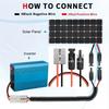 4Mm 12Awg Solar Panel Extension Cable With 50A Connector/Ring Terminal For Rv, Car Battery Charger Solar Panel Connect Adapter