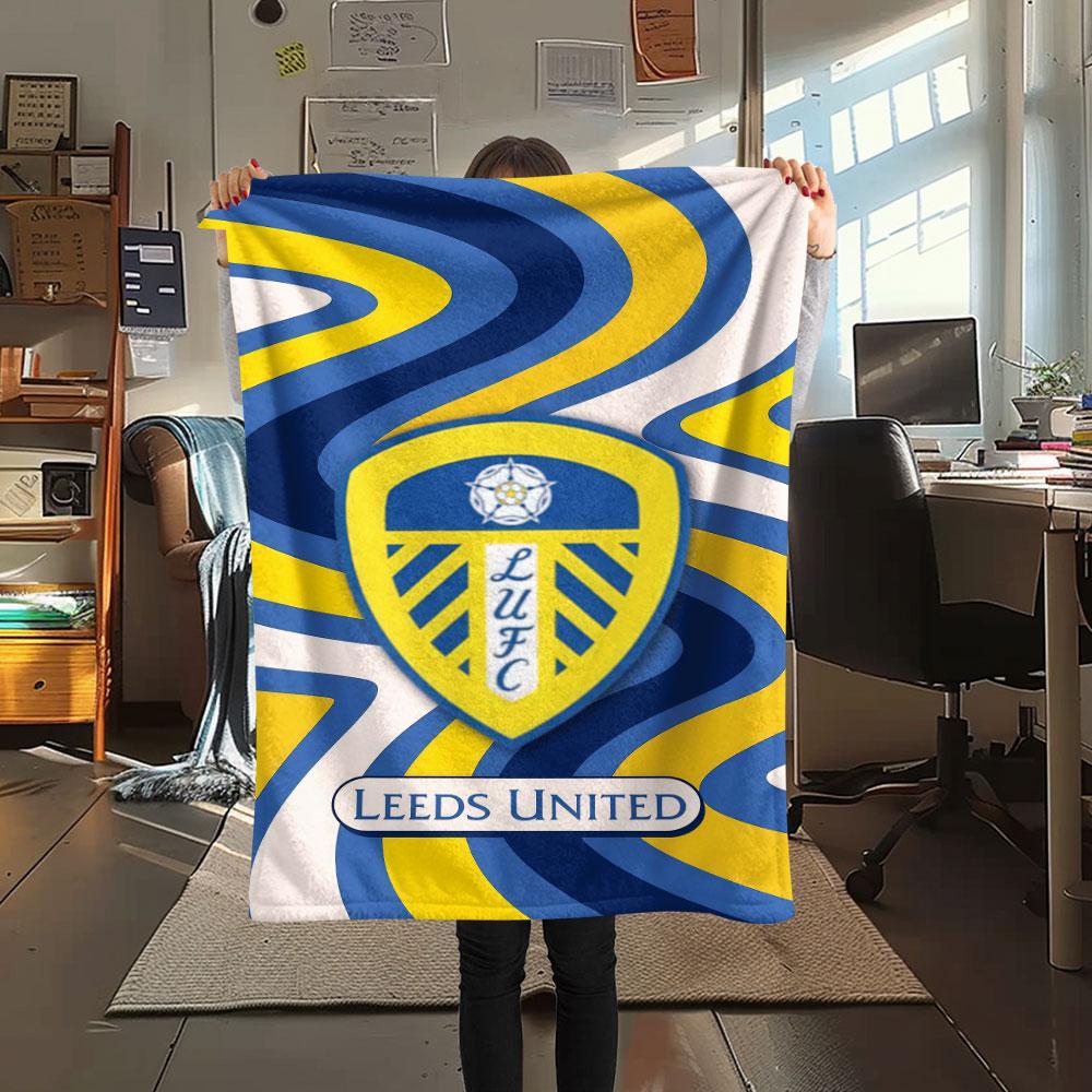 Leeds Soccer Blanket, High Quality Comfortable for All Seasons, Home Decor, Warmth and Comfort