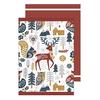 Torchons - Lot de 2 - 50 x 70 cm - 100% coton absorbant - Marron