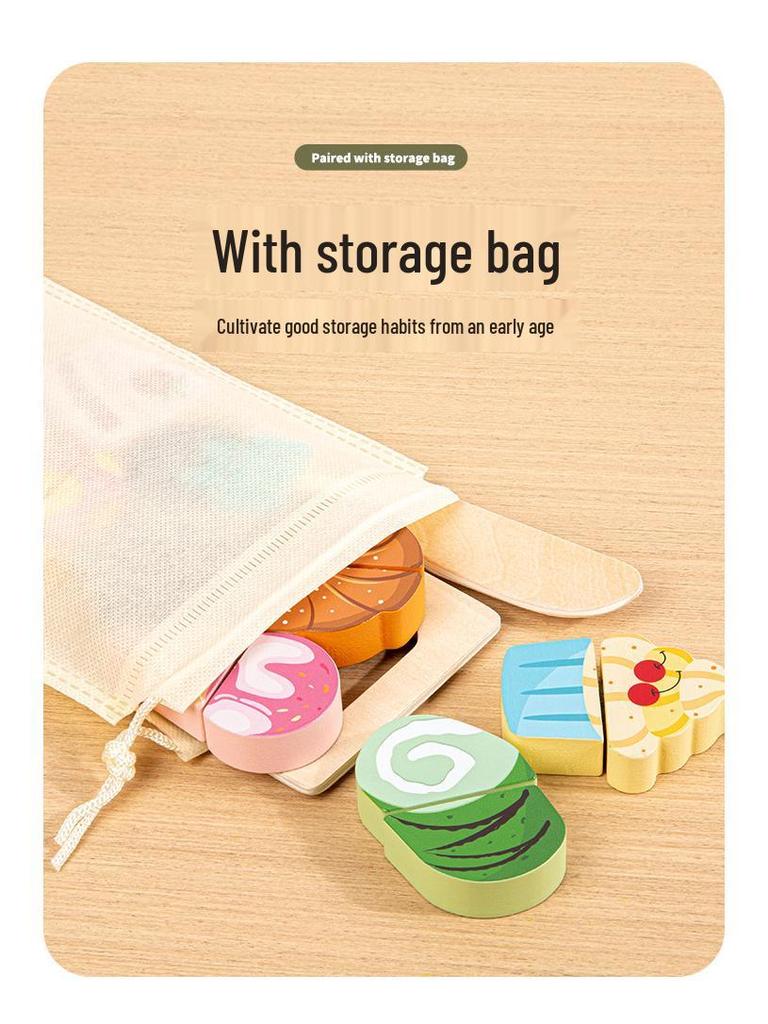 Chop Chop Fruit & Veggie Wooden Playset: Baby Kitchen & Educational Toy for Early Learning Simulated Cutting.