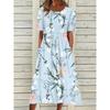 Summer New Mid-Rise Women's Casual Crew Neck Print Women's Dress