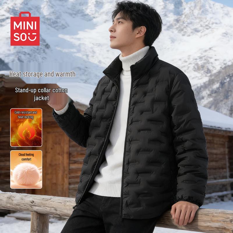 MINISO Men's 2025 Winter Thermal Hooded Padded Jacket