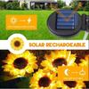 LED Solar Sunflower Outdoor Lawn Light IP65 Waterproof Pathway Yard Wedding Holiday Garden Decoration Solar Flowers Lamp