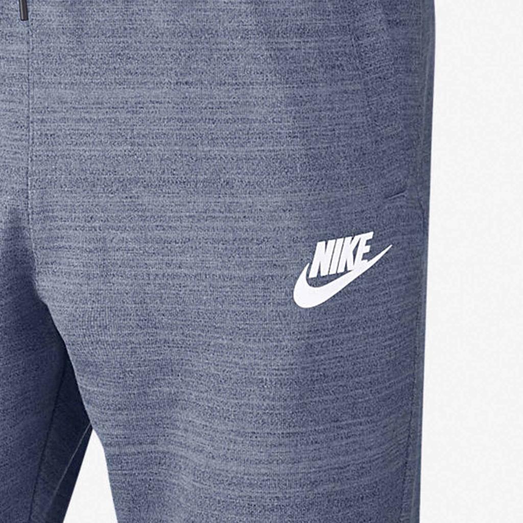 Nike Elastic Long Casual Pants With Logo Print Men Bottoms Blue AQ8394-445