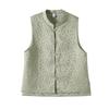 Women's 2025 New High-end Top Green Jacquard Vest Early Spring Versatile Top