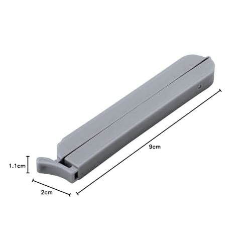 &NE Food Bag Clips, Large, nikii, White, Gray, Black, Set of 3, 2cm Wide x 9cm Deep x 1.1cm High, Large, Bag Holders, Multi-Purpose, Food Preservation