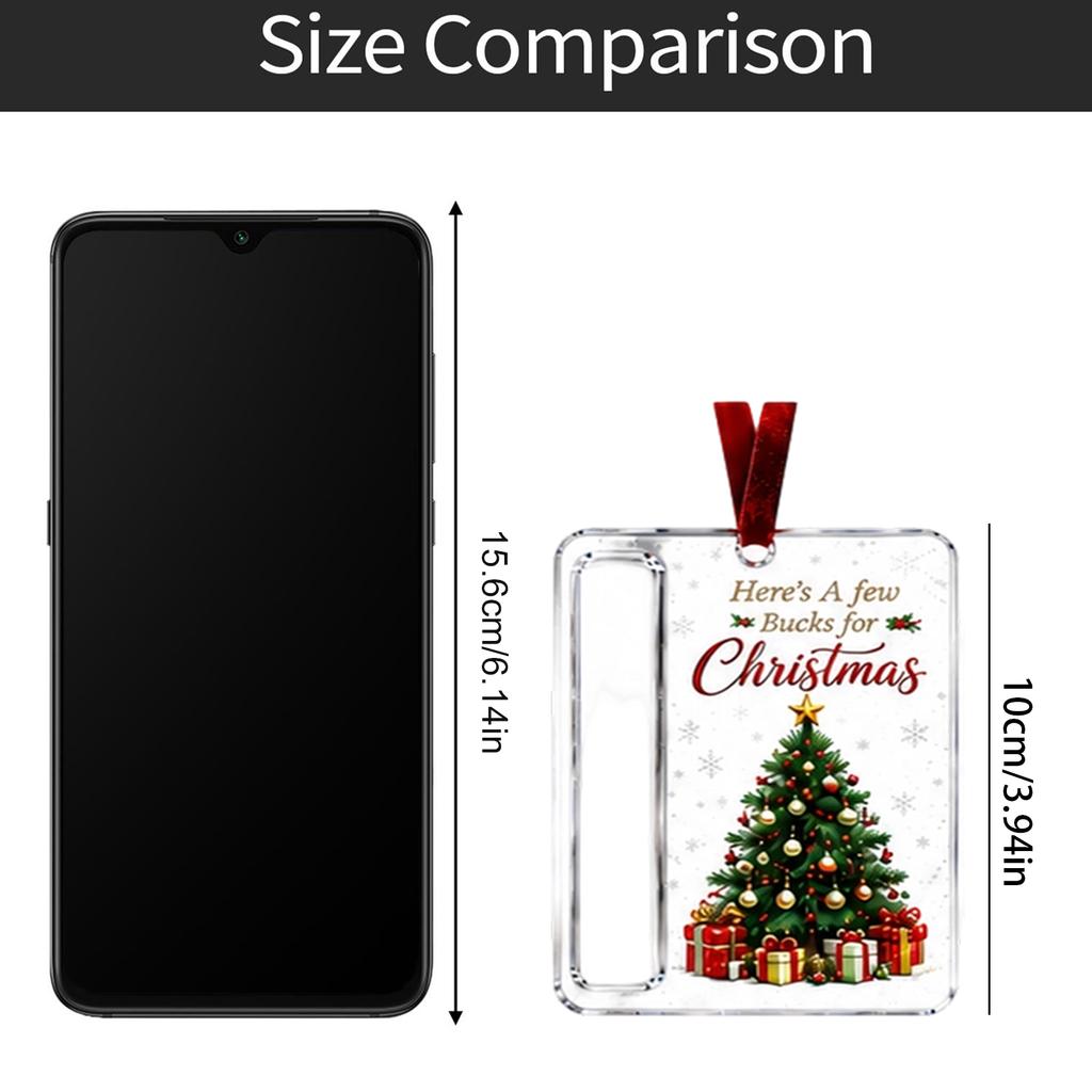 2D Acrylic Christmas Clip Ornament Holder Hanging Pendant Set