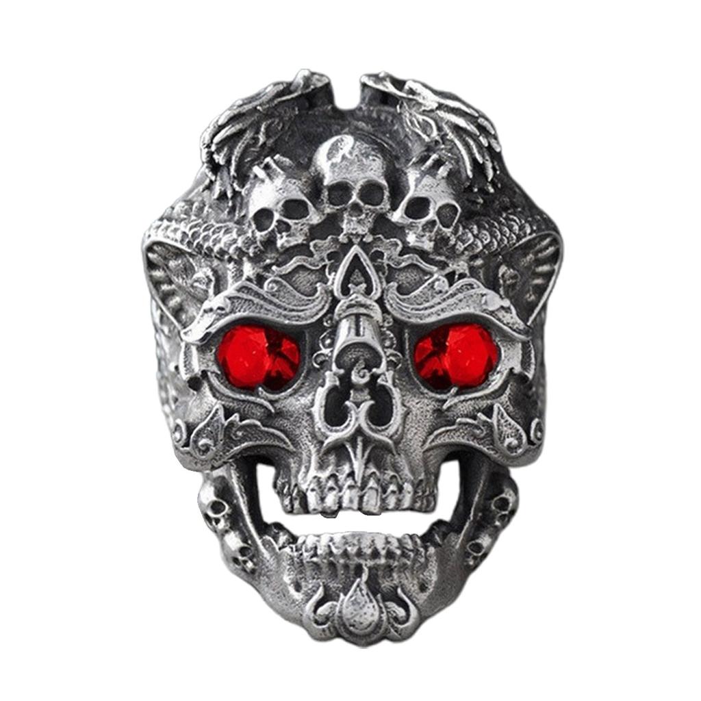 Skull Opening Rings Finger Rings Skull Adjustable Rings Eye Catching Open Rings